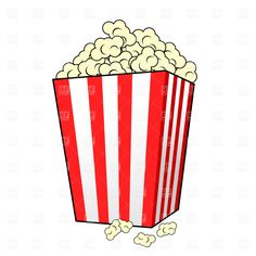 236x236 Free Cartoon Graphics Fair Food Popcorn Clip Art