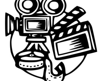 340x270 Movie Camera Decal Etsy