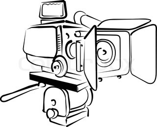 320x259 Movie Clapboard And Video Camera Stock Vector Colourbox
