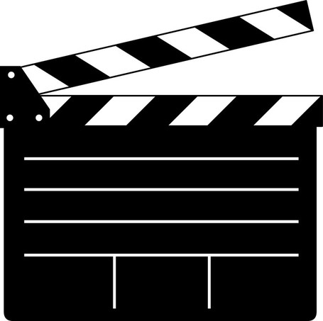 455x453 Movie Clapper Clip Art