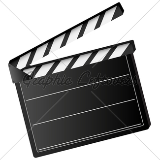 325x325 Camera Movie Clapper Board, Vector Gl Stock Images