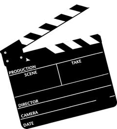 240x266 Movie Clapper Clipart