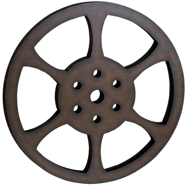 600x600 Hollywood 32 Inch Metal Film Reel Home Movie Theater Accent Decor
