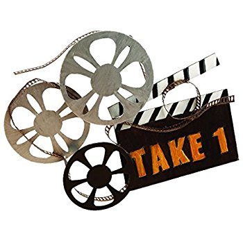 350x350 Home Theater Decor Movie Reel And Film Metal Wall Art