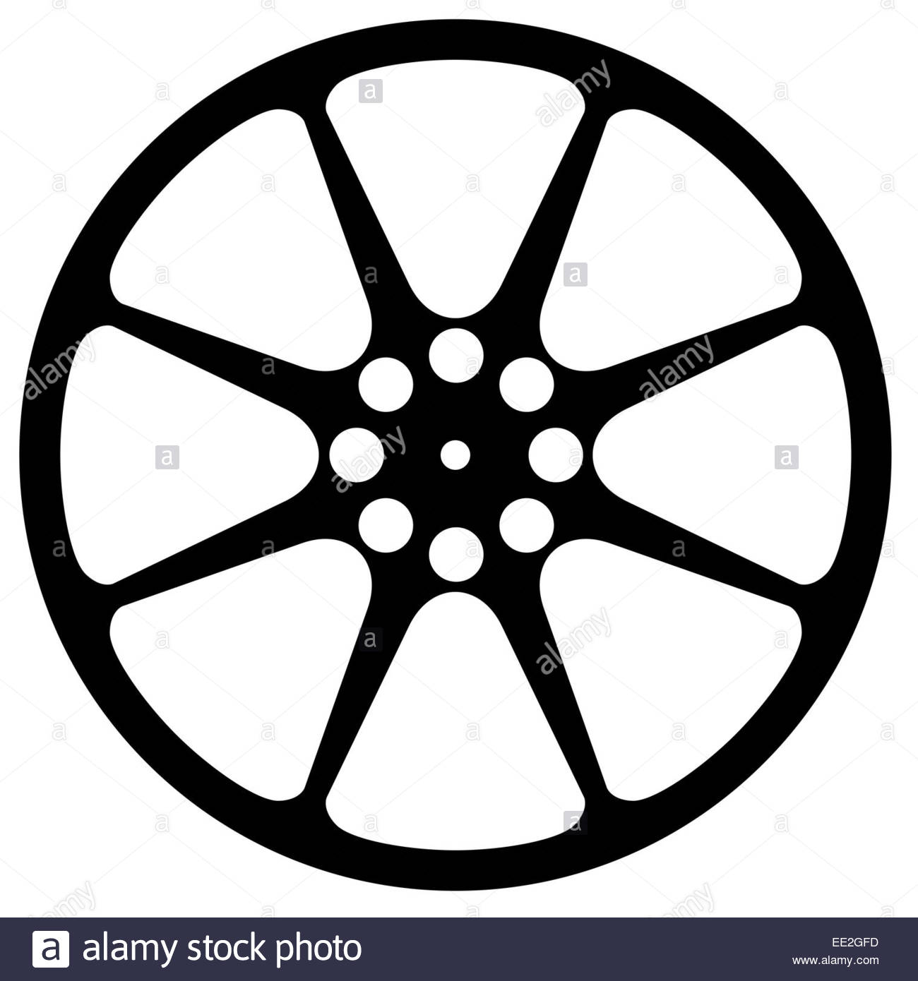 1300x1390 Cinema Movie Film Reel Silhouette Isolated Over A White Background
