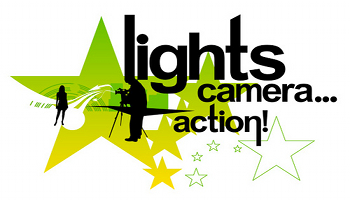 350x200 Lights Camera Action Clipart