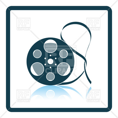 400x400 Icon Of Old Movie Reel Royalty Free Vector Clip Art Image