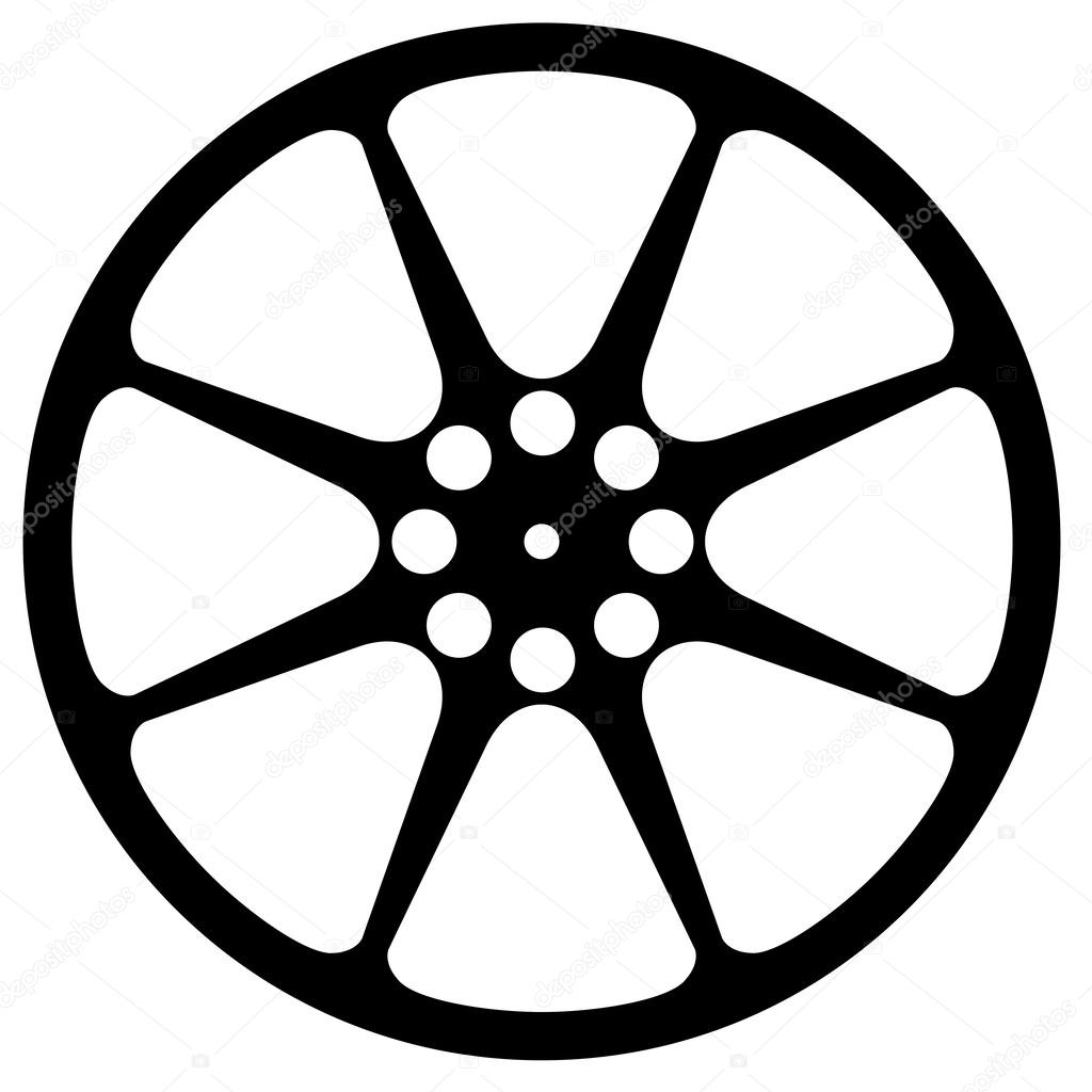 1024x1024 Movie Reel Silhouette Stock Vector Bigalbaloo