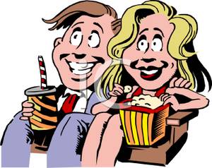 300x238 Couple In A Movie Theater Clipart Image