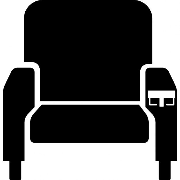 626x626 Cinema Seat Silhouette Icons Free Download