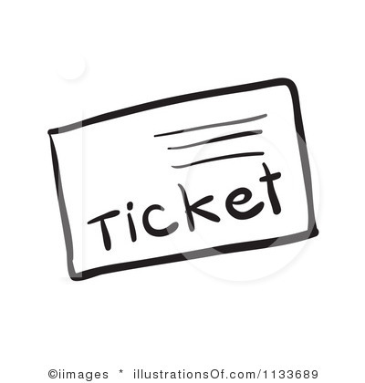 400x420 Ticket Black And White Clipart