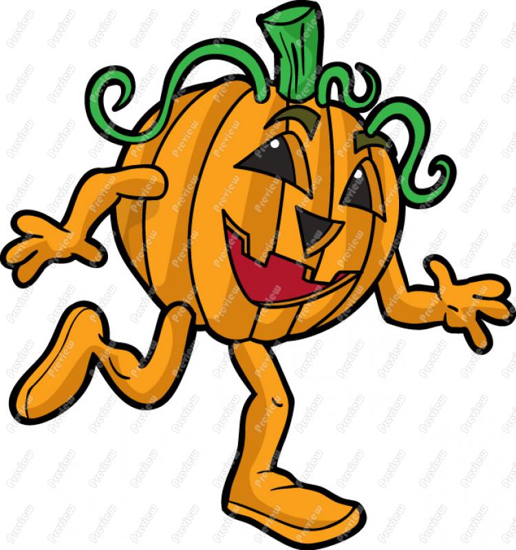 750x800 Pumpkin Running Clipart