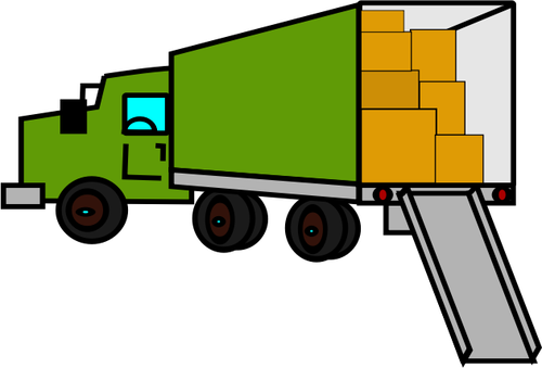 500x339 Opened Relocation Truck Vector Clip Art Public Domain Vectors