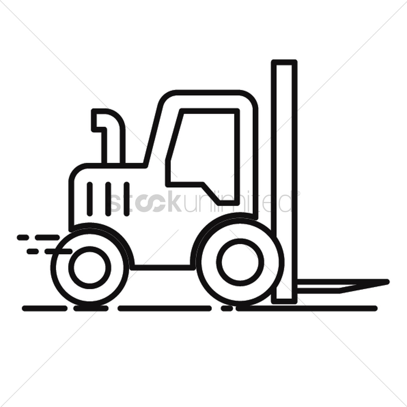 1298x1300 Forklift Vector Image