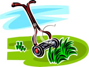 300x227 Push Lawn Mower Clip Art Image