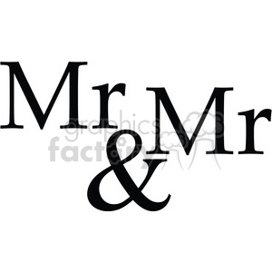 300x300 Royalty Free Mr And Mr Vector Word Art 394849 Vector Clip Art