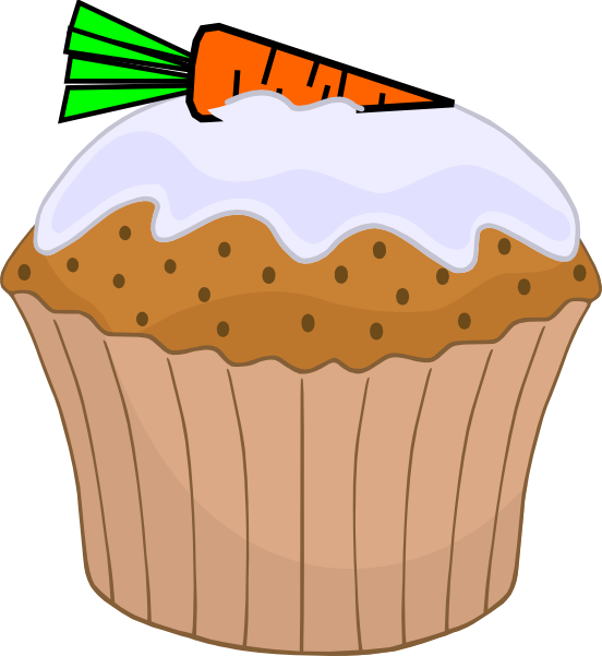 552x601 Carrot Cake Muffin Clip Art