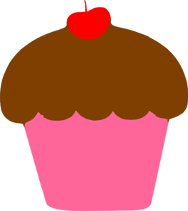 264x297 Cupcake With Cherry Clip Art