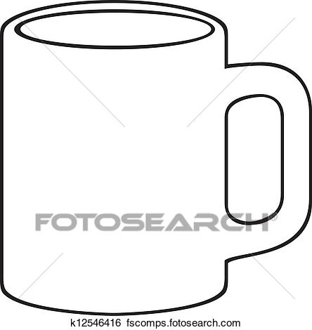 444x470 Clip Art Of Coffee Mug (White Cup) K12546416