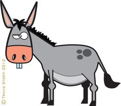 236x207 Cartoon Mule Donkey With A Load Clip Art