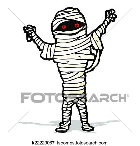 450x470 Clip Art Of Halloween Mummy Cartoon K22223067