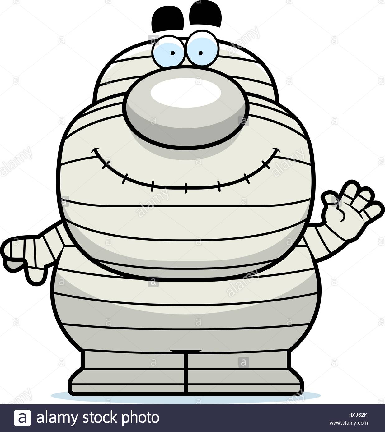 1237x1390 A Cartoon Illustration Of A Mummy Waving Stock Vector Art