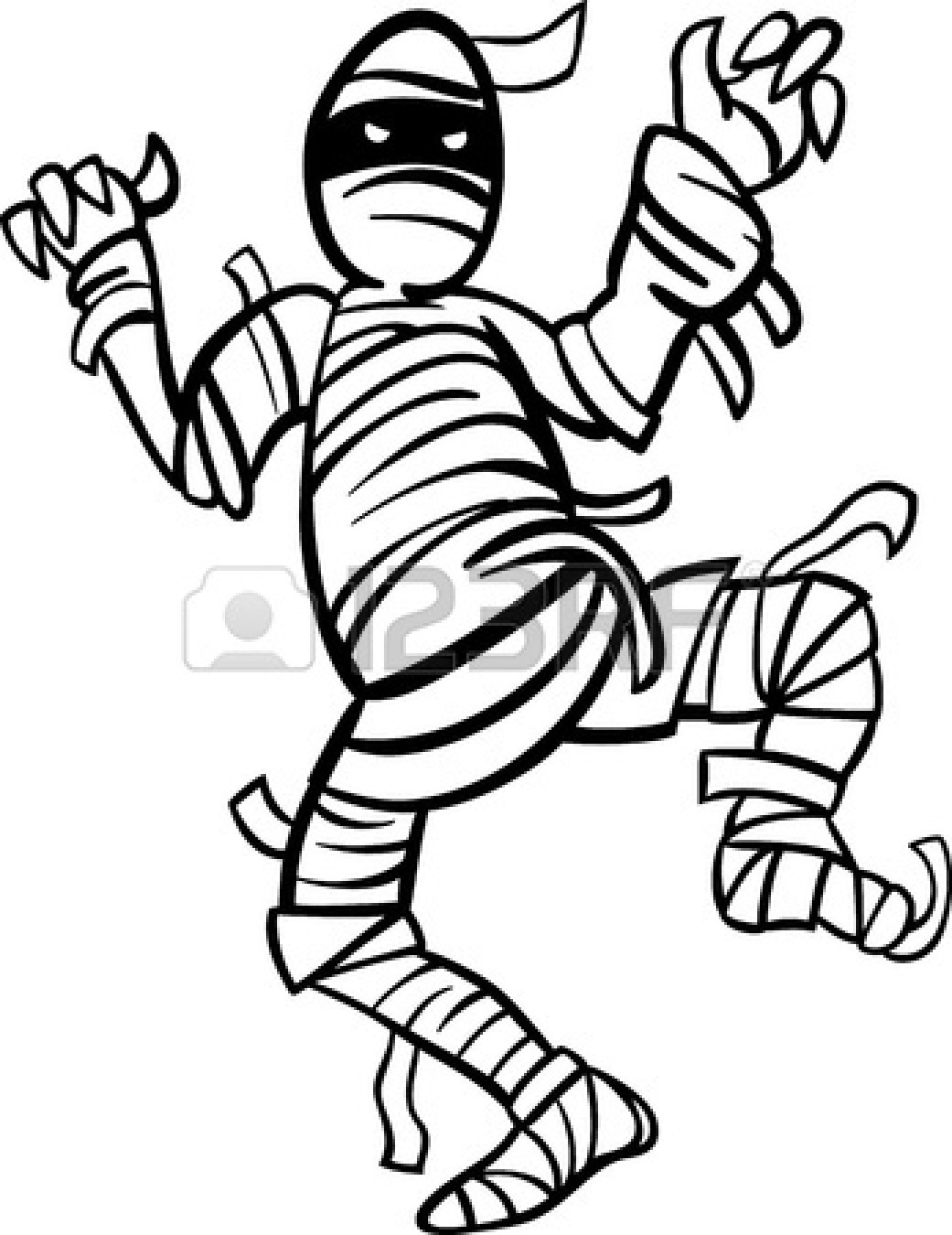 1041x1350 Mummy Clipart Halloween Coloring Page
