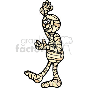 300x300 Royalty Free Funny Dancing Mummy 144932 Vector Clip Art Image
