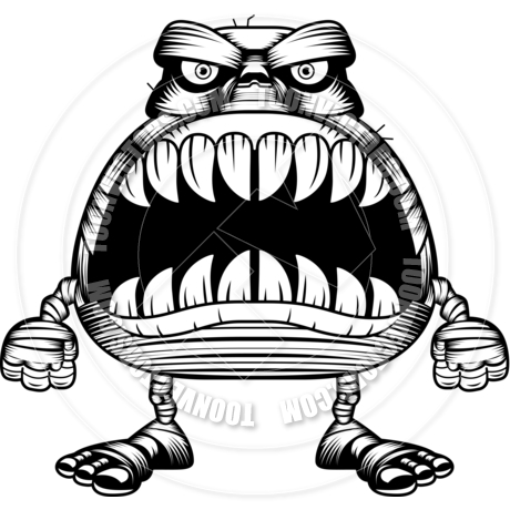 460x460 Cartoon Mummy Angry (Black And White Line Art) By Cory Thoman