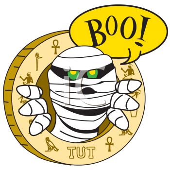 350x350 Egyptian Mummy Saying Boo
