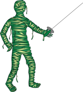 266x297 Green Fencing Mummy Clip Art