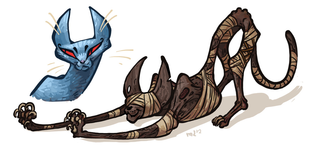 1027x501 Cat Mummy By Nightmarehound