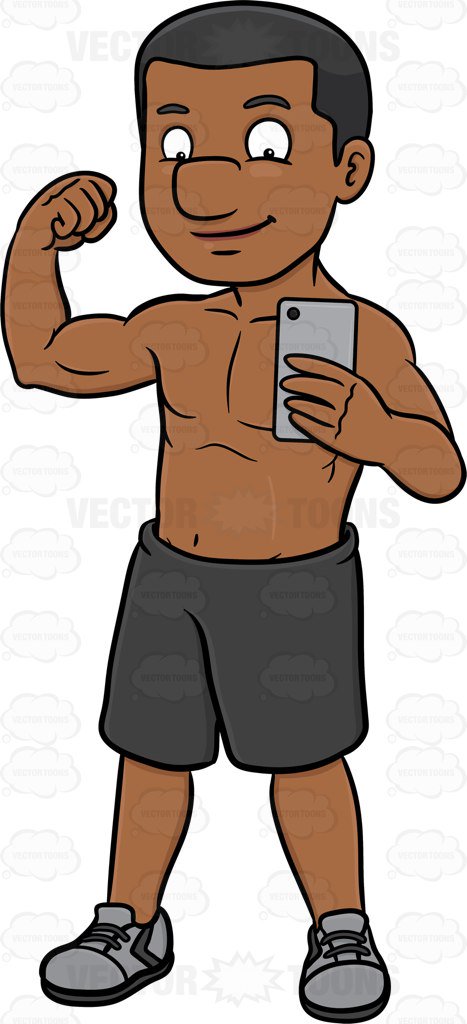 467x1024 A Black Guy Flexing His Muscle While Posing To Take A Photo