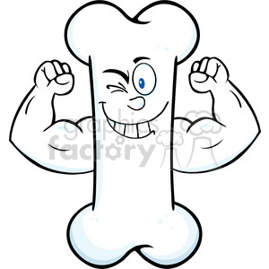 300x300 Royalty Free Royalty Free Rf Clipart Illustration Winking Bone