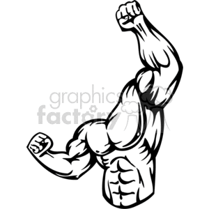 300x300 Royalty Free Muscles 373016 Vector Clip Art Image