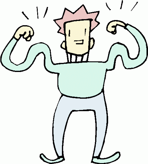 490x540 Cartoon Muscle Man Clipart
