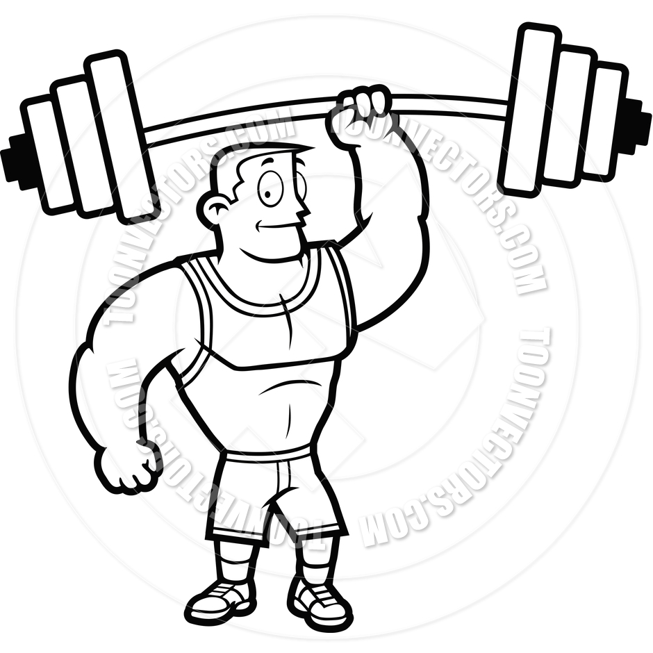 940x940 Man Lifting Weights Clip Art Black And White