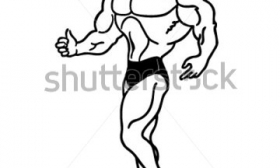 280x168 Muscle Man Silhouette Clip Art
