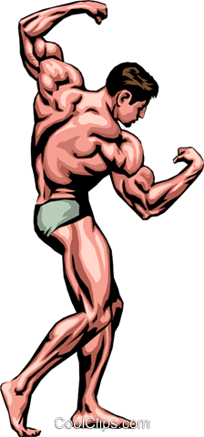 224x480 Muscle Man Royalty Free Vector Clip Art Illustration Peop0004