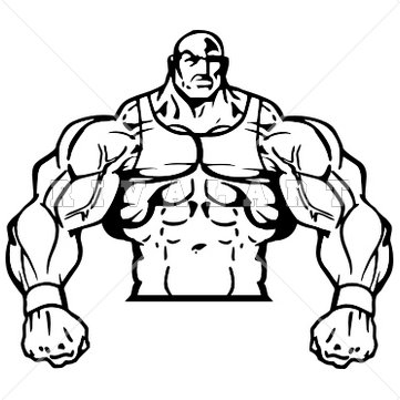 361x361 Amazing Muscle Man Clipart
