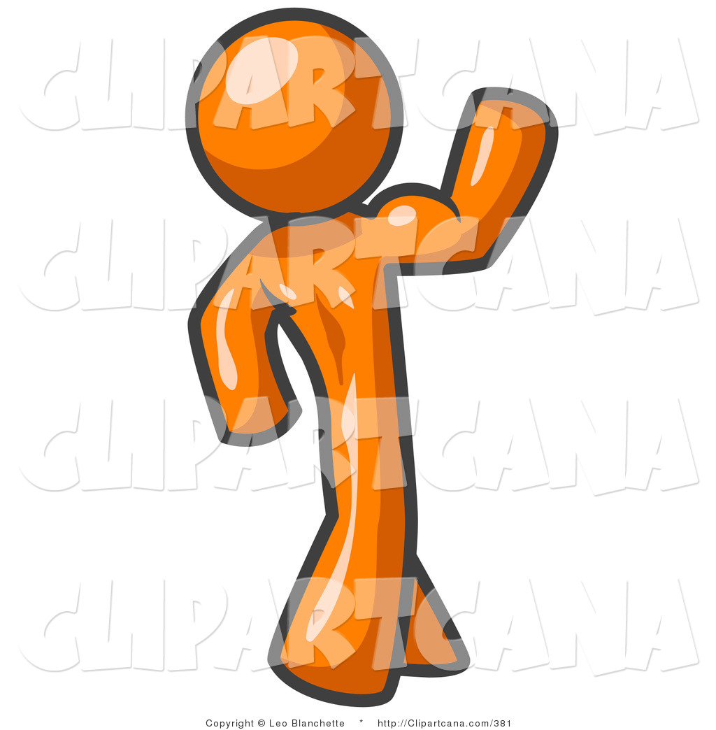 1024x1044 Vector Clip Art Of A Strong Orange Man Flexing His Muscles By Leo