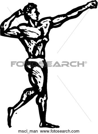 345x470 Muscle Man Clip Art