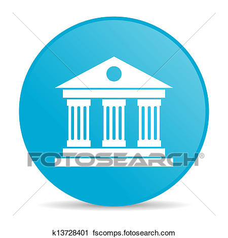 450x470 Clipart Of Museum Blue Circle Web Glossy Icon K13728401