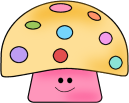 258x206 Colorful Mushroom Clip Art