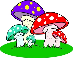 300x238 Cartoon Mushrooms Clipart Image