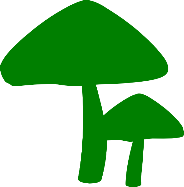 588x598 Green Mushrooms Clip Art