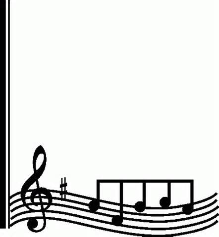 442x480 Musical Instrument Border Clip Art