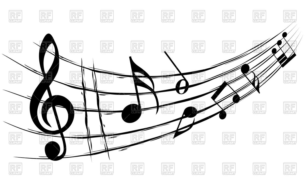 1200x720 Background Design With Musical Notes Royalty Free Vector Clip Art