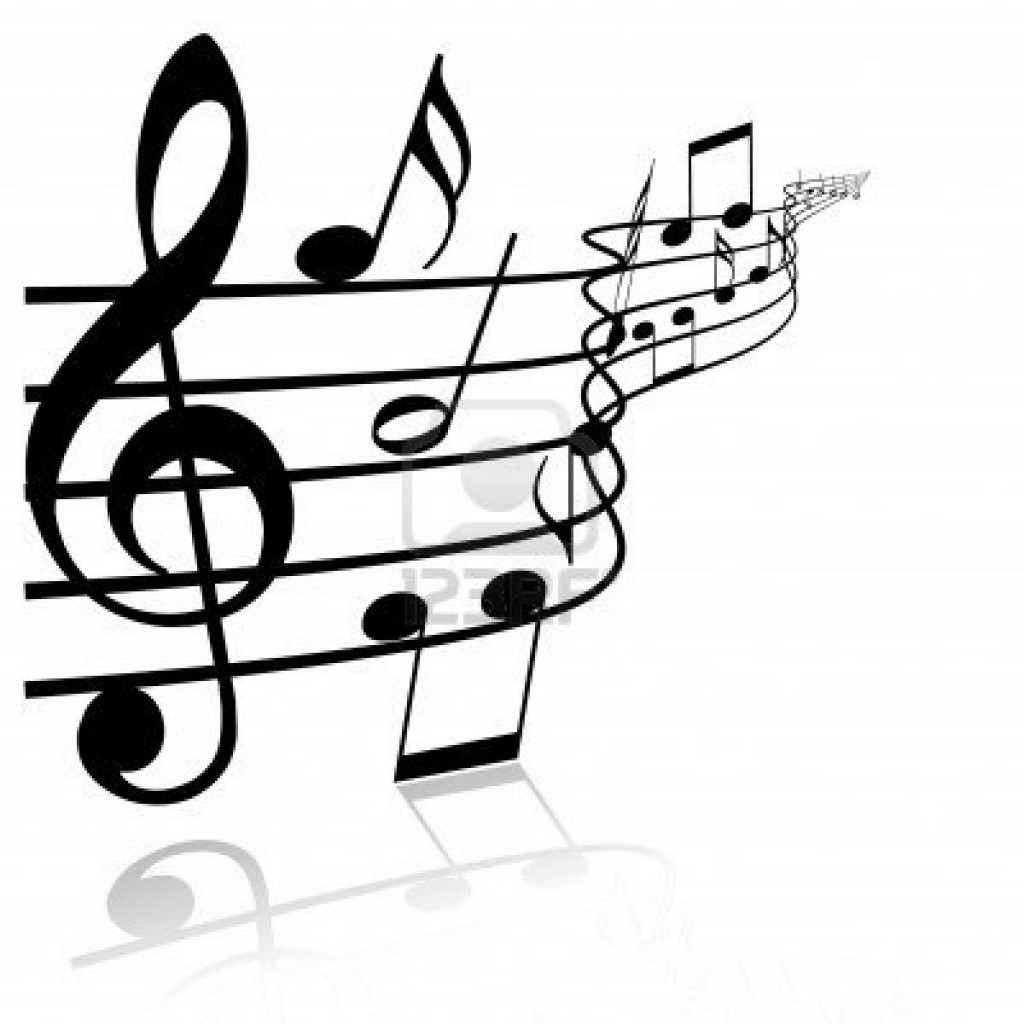 1024x1024 Black And White Music Background Clipart