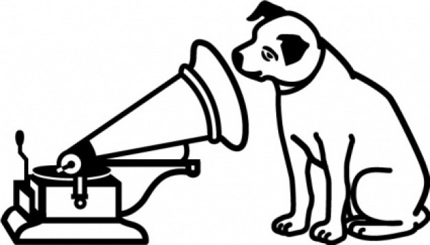 626x357 Dog Listen Music Logo Clip Art In Black And White Download Free